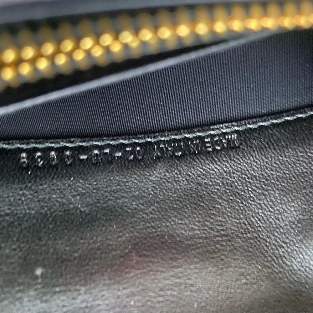 Dior Black Leather Pouch with Gold Zipper